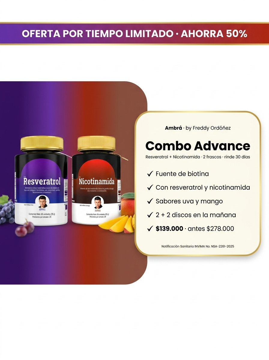 Combo Advance: Resveratrol + Nicotinamida NAD+